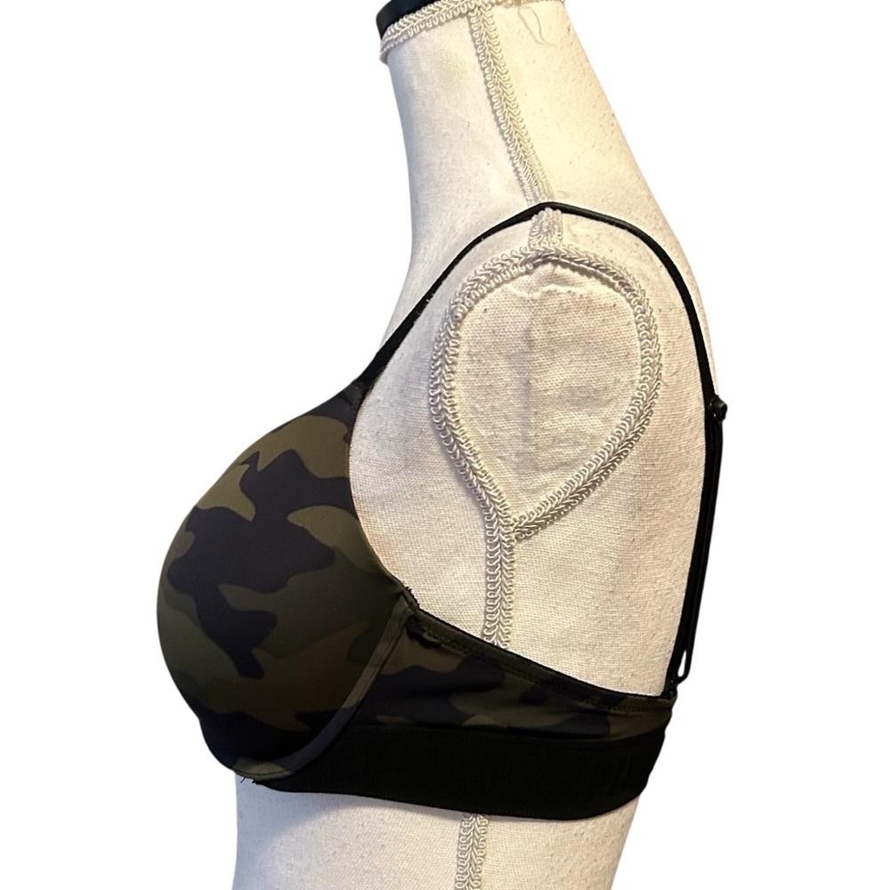 Victoria Secret PINK Camo Wear Everywhere Push Up Bra SZ 36C in Green - Picture 4 of 7